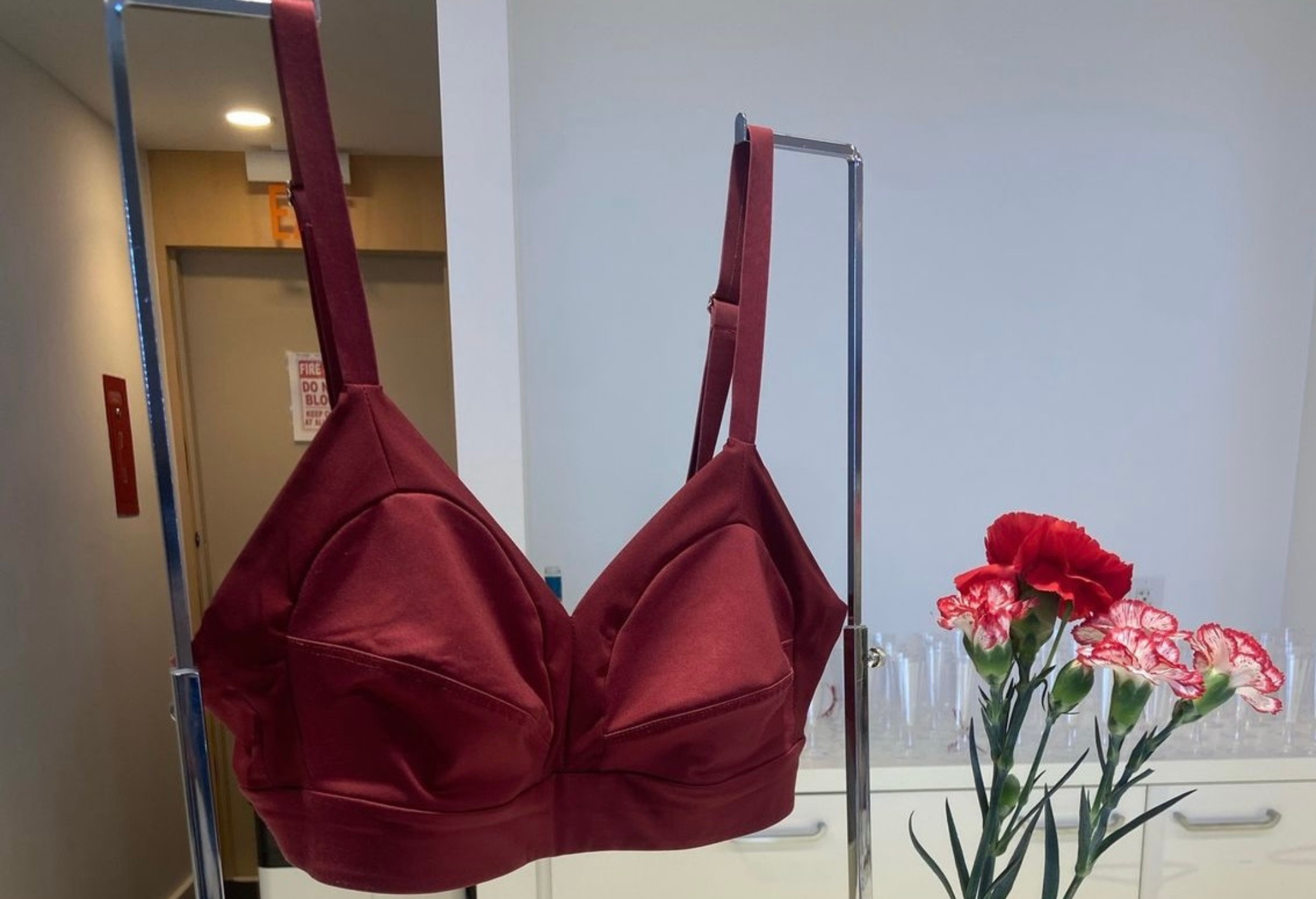 beautifully crafted DOUBL t shirt bra hanging