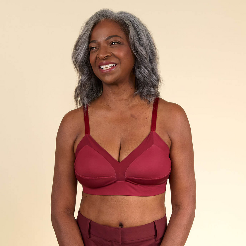 model_2_name wearing merlot bra - Image 1